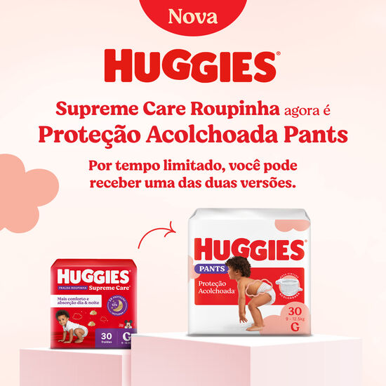 Huggies Fralda Pants Roupinha Proteção Acolchoada XXG - 58 Un